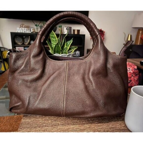 Handbags - 🆕Women Coffee Genuine Leather Shoulder Bags Purses Satchel Designer Handbags